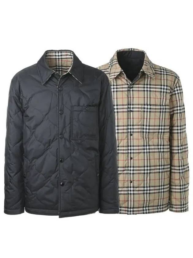 Burberry Reversible Vintage Check Thermoregulated Overshirt Jacket Black
