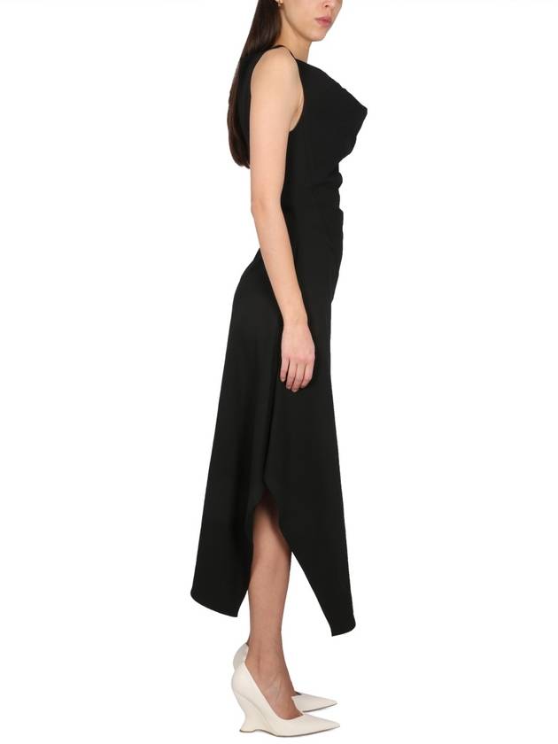 Bottega Veneta Midi Dress 743355V2T30 1000 BLACK