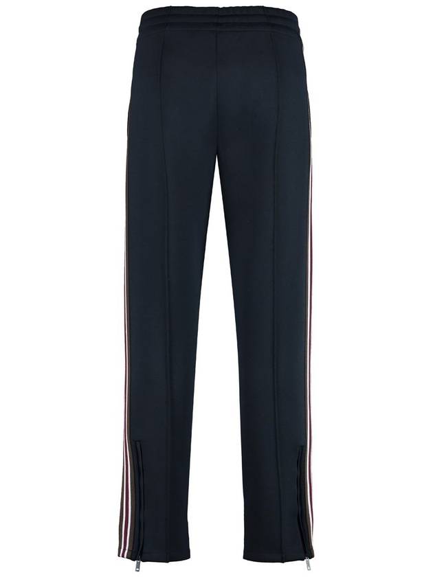 Burberry Men's Stripe Detail Track Pants Smoke Navy