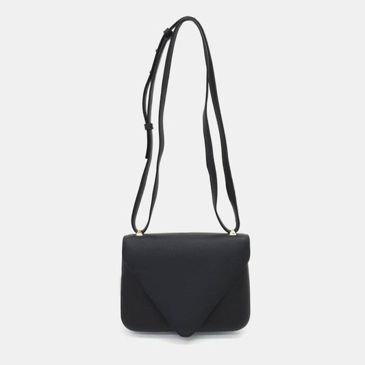 Bottega Veneta Black Leather Mount Shoulder Bag