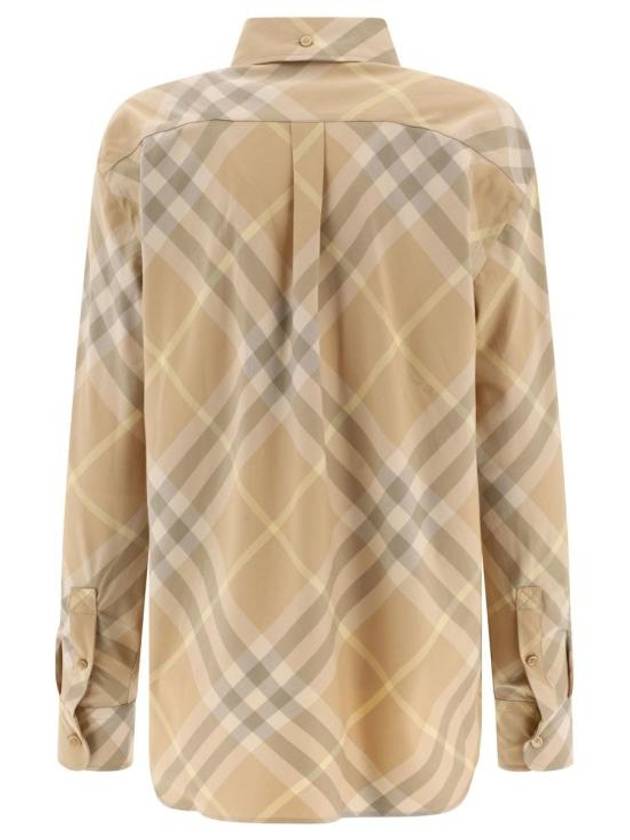 Burberry Vintage Check Cotton Long Sleeve Shirt Beige