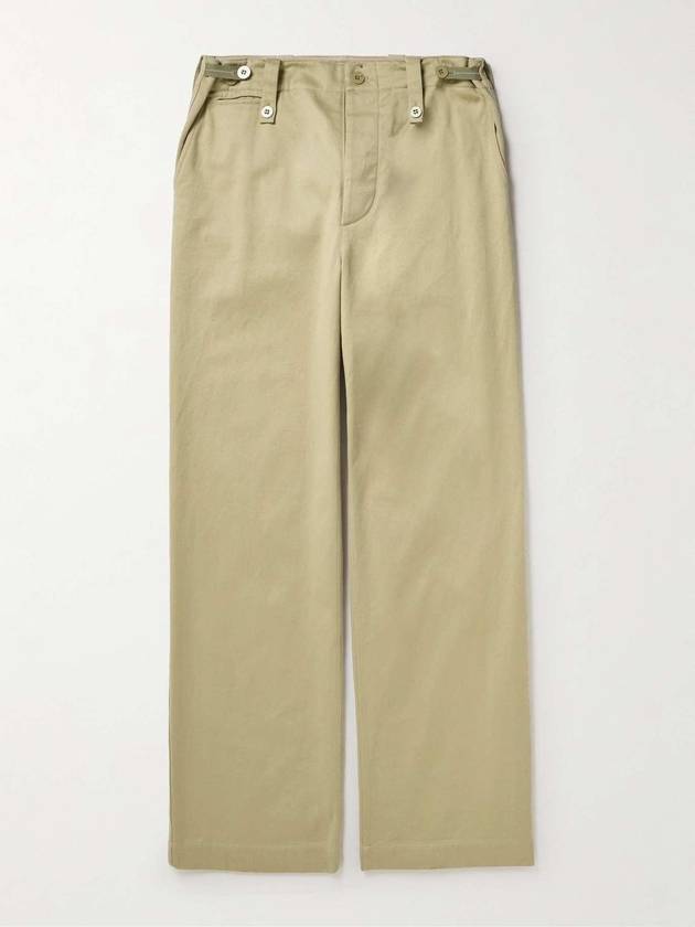 Burberry Wide Leg Cotton Twill Trousers 8076646 B0080784191