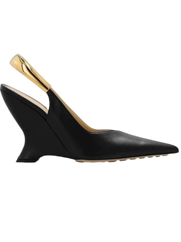 Bottega Veneta Punta Lambskin Slingback Heel Black