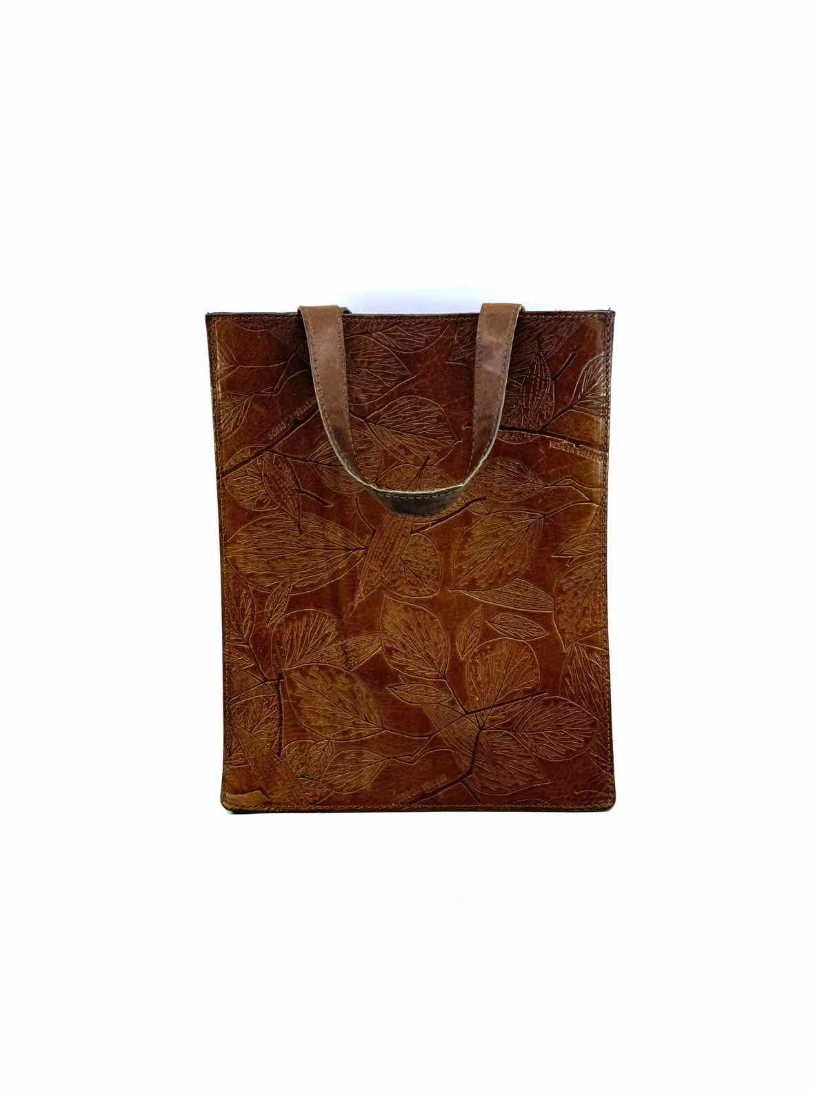 BOTTEGA VENETA Brown Leather Leaf Shoulder Bag