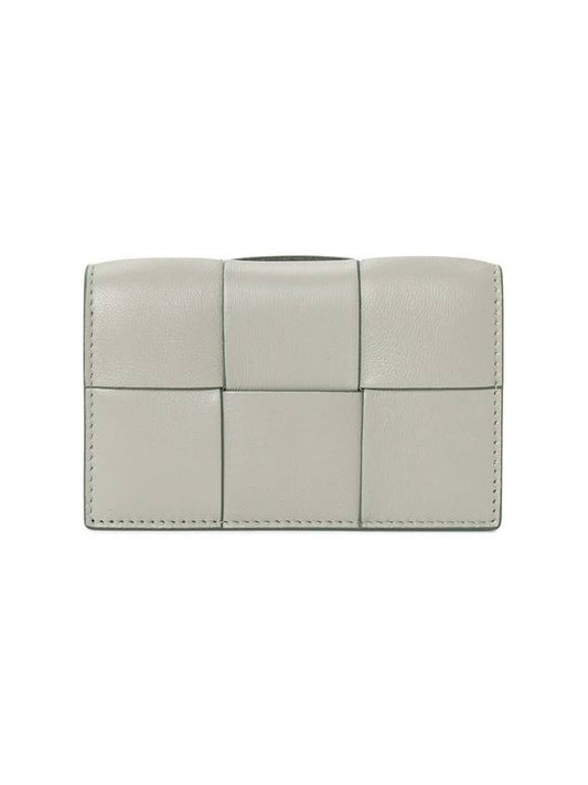 Bottega Veneta Intrecciato Card Wallet Grey