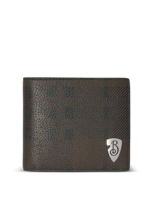 Burberry B-Shield Bifold Half Wallet Slate