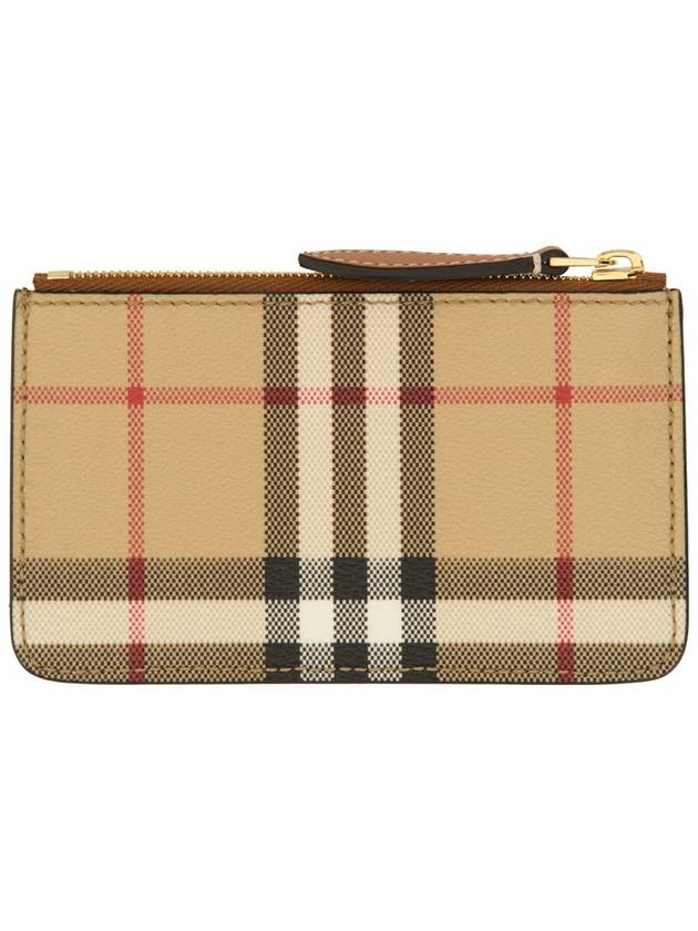 Burberry Check Print Coin Wallet Beige