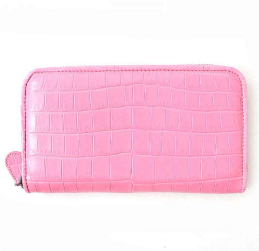 Bottega Veneta Crocodile Leather Zip Around Wallet