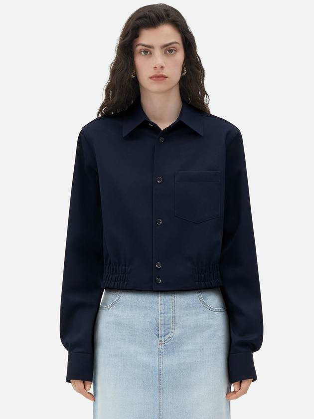 Bottega Veneta Wool Shirt 751397VKIS0 4121 NAVY B0170461917