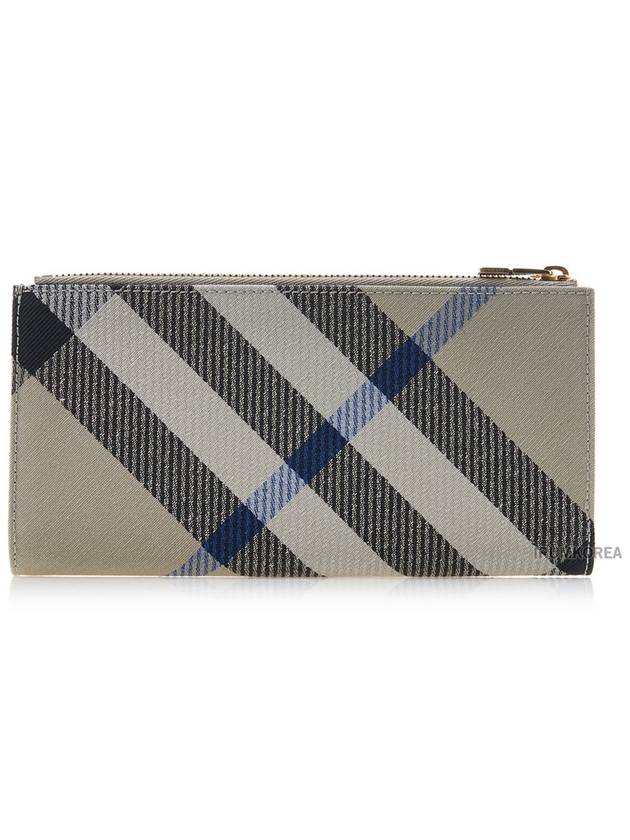Burberry Check Bifold Long Wallet Lichen