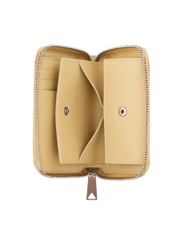 Bottega Veneta Around Zipper Halfwallet Beige