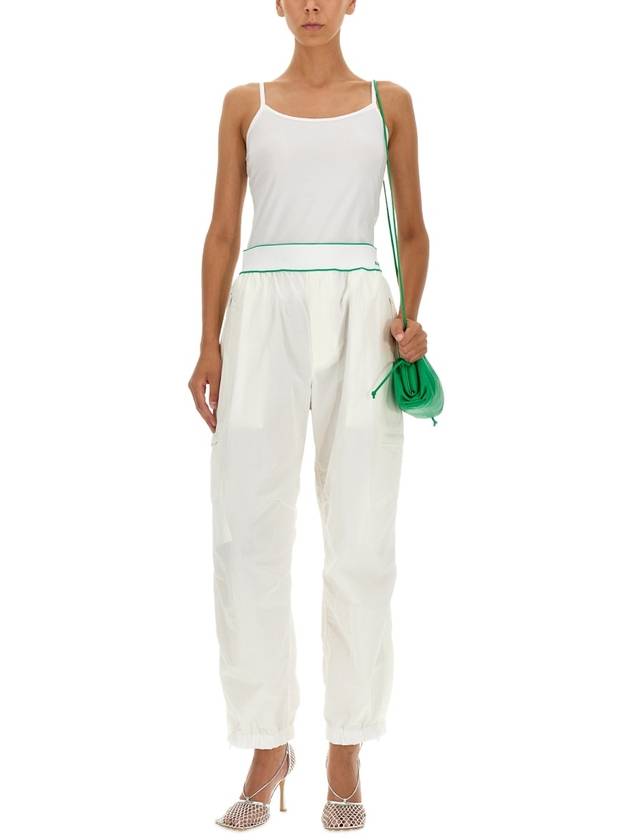 Bottega Veneta Logo Nylon Track Pants White