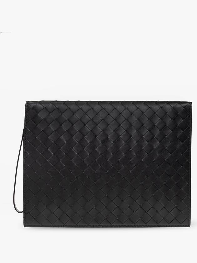 Bottega Veneta Medium Intrecciato Document Case Black