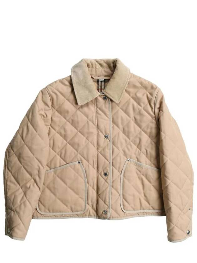 Burberry Quilted Classic Collar Jacket Beige