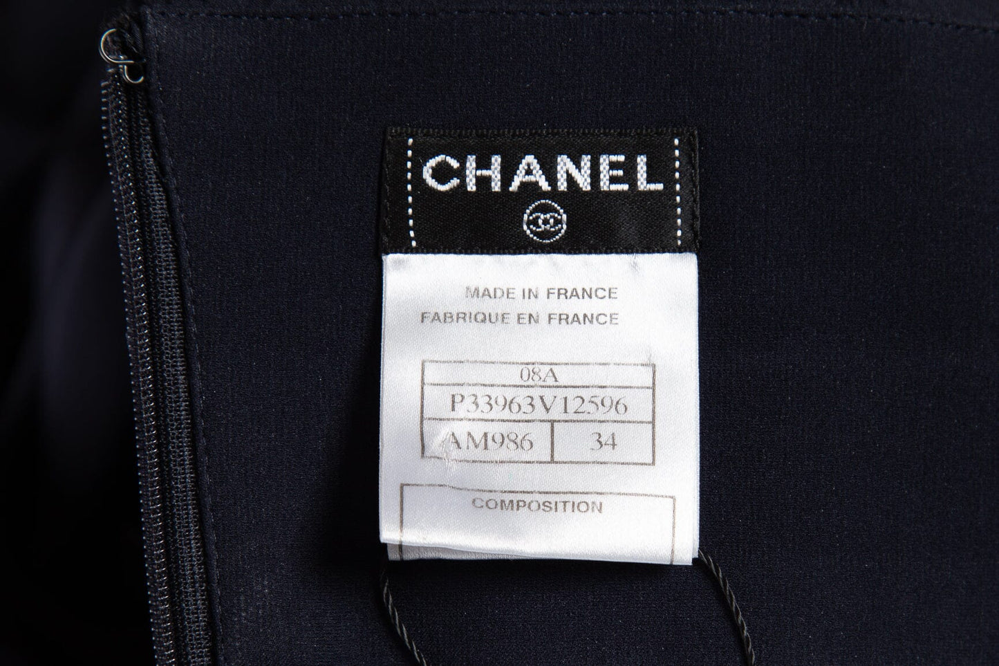 Chanel Black Silk Sleeveless Dress SZ 34