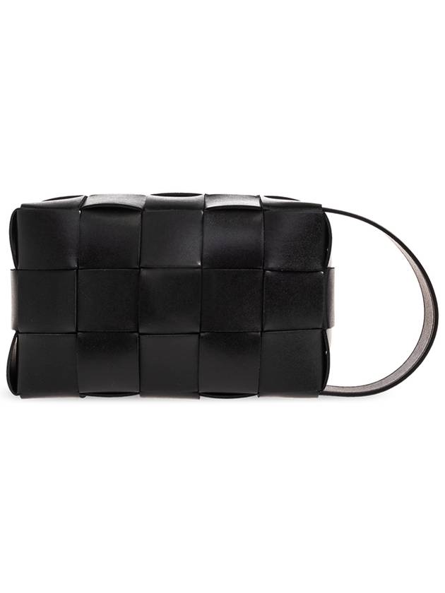 Bottega Veneta Cassette Travel Calfskin Pouch Bag Black