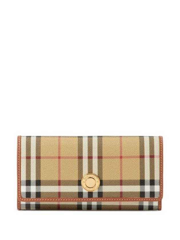 Burberry Check Long Wallet Beige