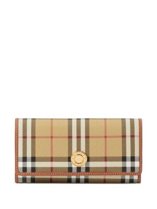 Burberry Check Long Wallet Beige