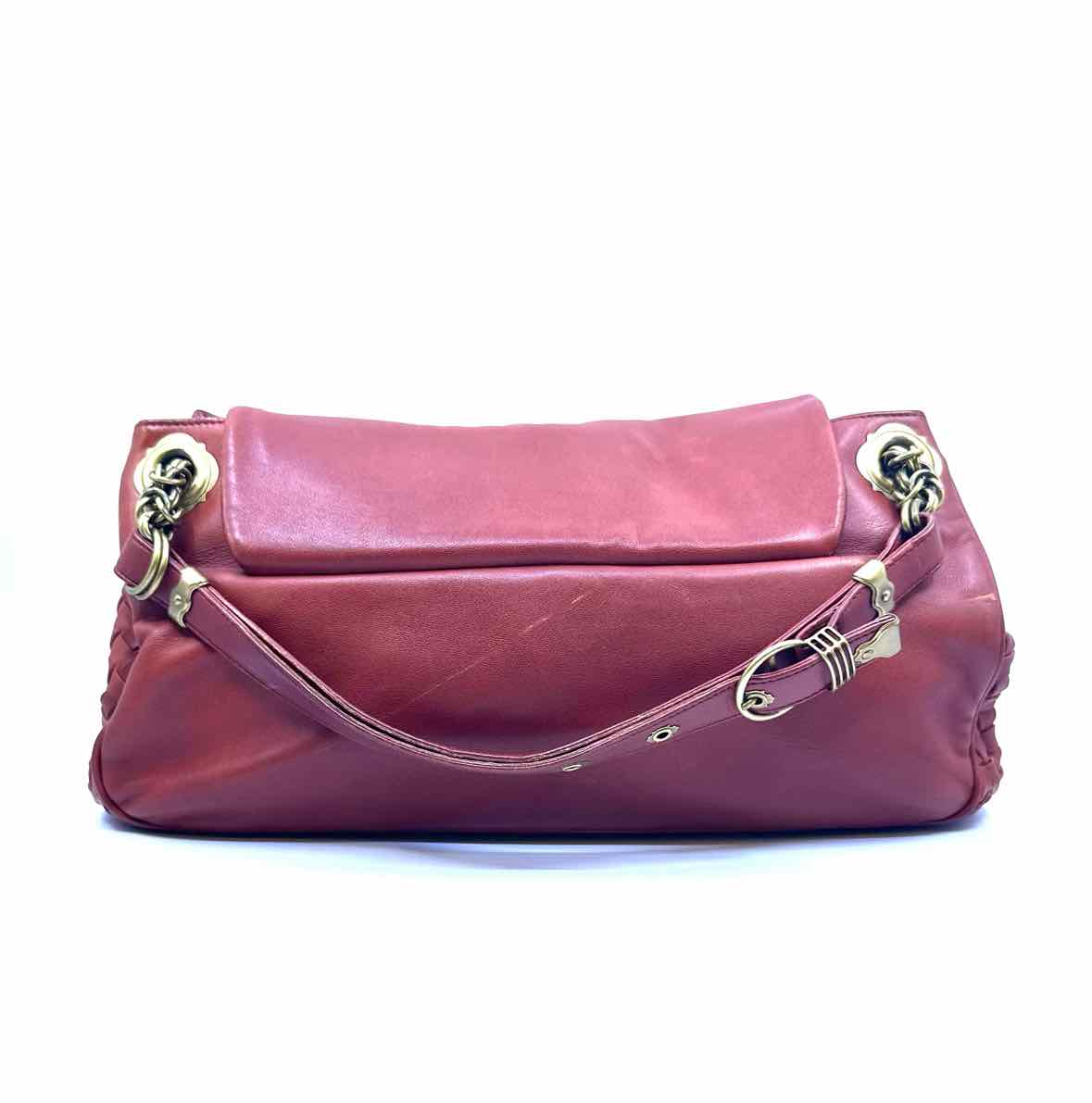 BOTTEGA VENETA Burnt Orange Leather Solid Handbag