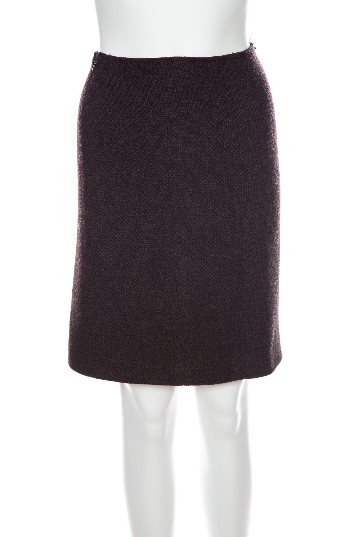 Chanel Vintage 1996 Autumn Brown Tweed Skirt SZ 42