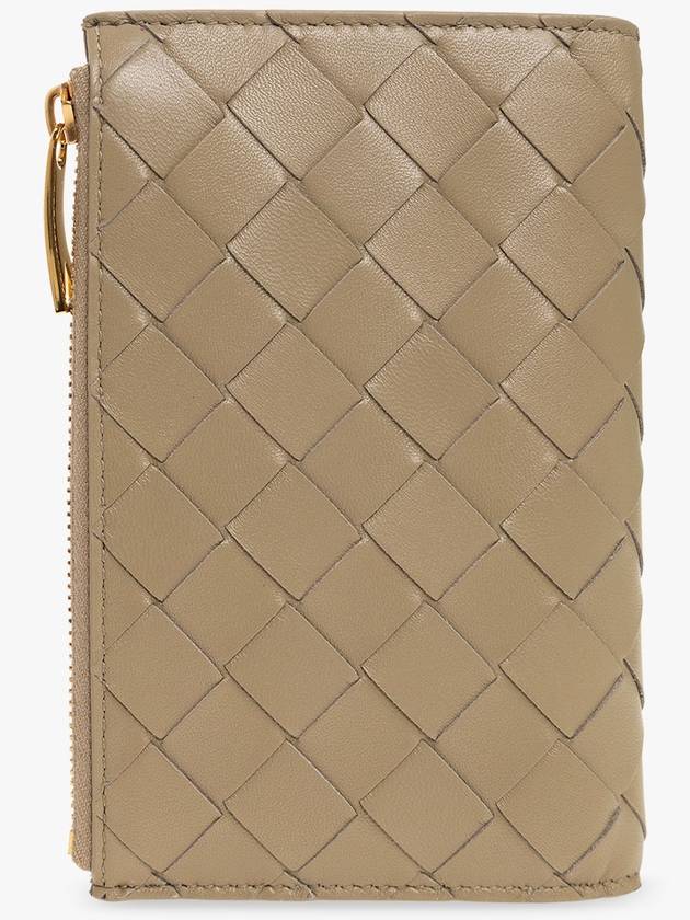 Bottega Veneta Bottega Veneta Leather Wallet, Women's, Beige