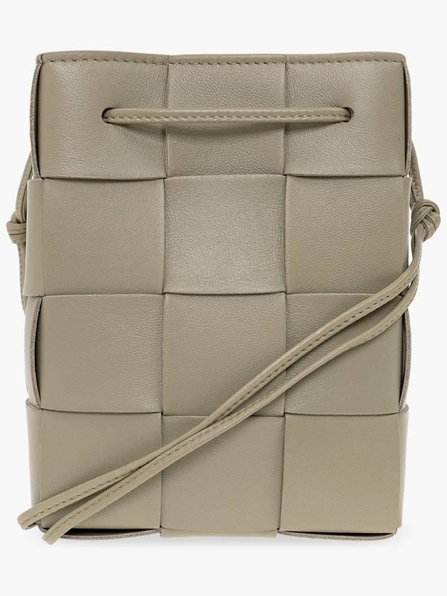 Bottega Veneta Intrecciato Cassette Small Bucket Bag Travertine