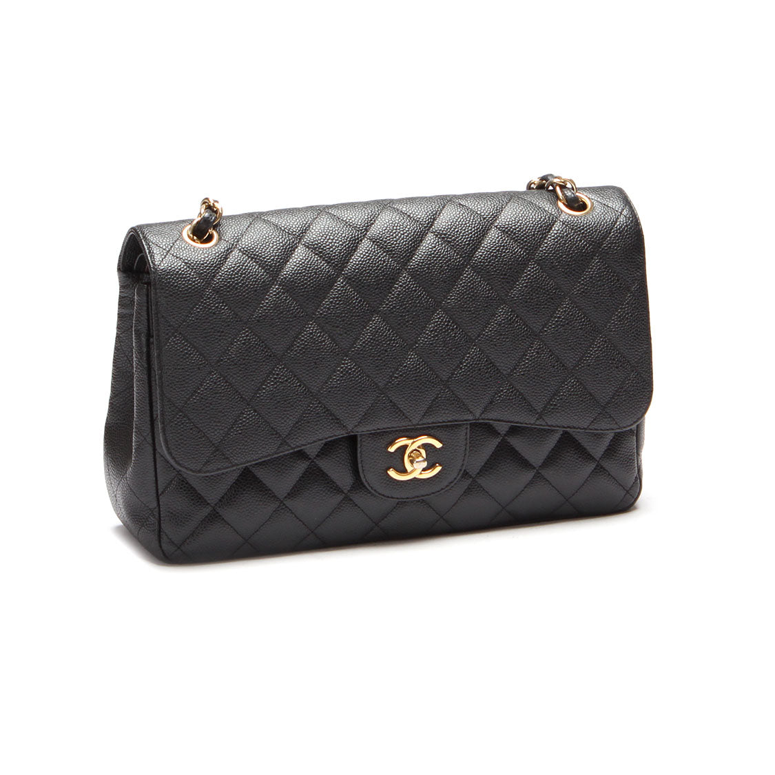 Chanel Caviar Jumbo Classic Double Flap Bag Leather Shoulder Bag in Great Condition