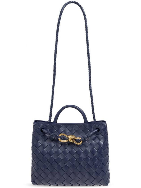 Bottega Veneta Bottega Veneta Shoulder Bag Andiamo Small, Women's, Navy Blue