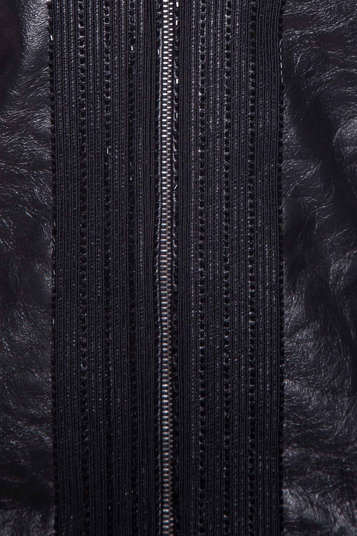 Yves Saint Laurent Black Leather Embellished Blazer SZ S