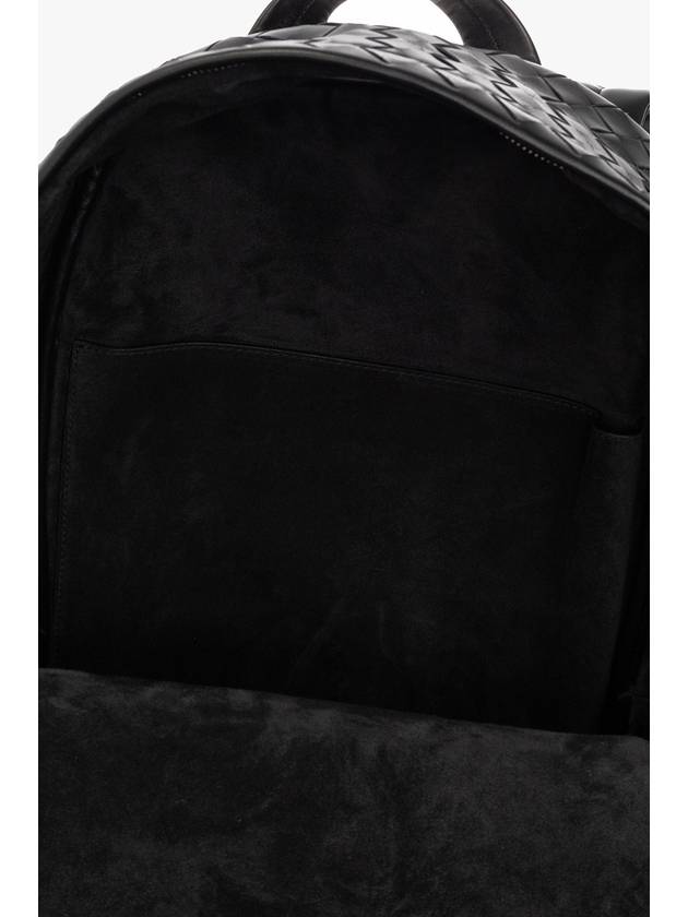 Bottega Veneta Intrecciato Medium Calfskin Backpack Black