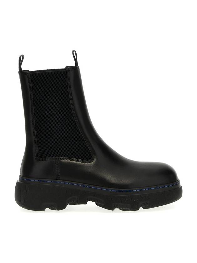 Burberry Creeper Leather Chelsea Boots Black