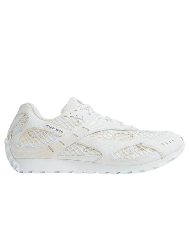 Bottega Veneta Orbit Mesh Rubber Low Top Sneakers Silver White