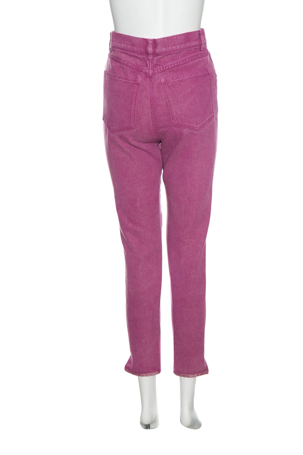 Chanel 2023 Pink Interlocking CC Logo Skinny Jeans SZ 36