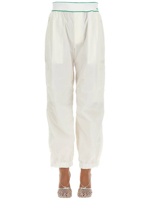 Bottega Veneta Logo Nylon Track Pants White
