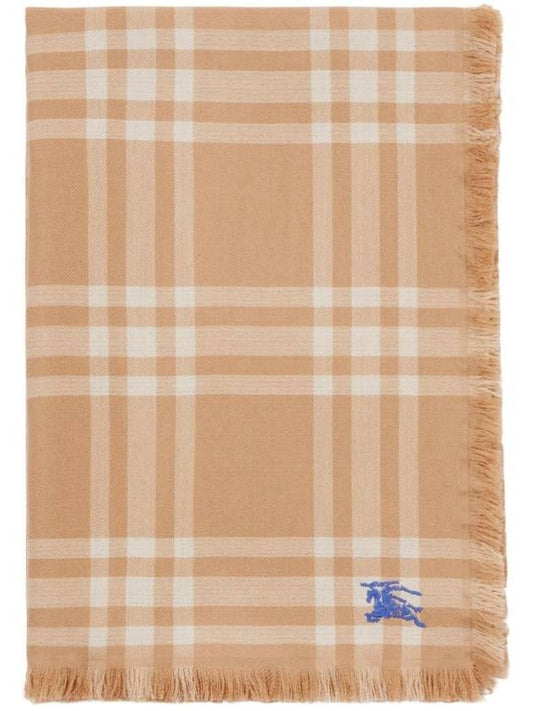 Burberry Reversible Check Pattern Scarf Camel