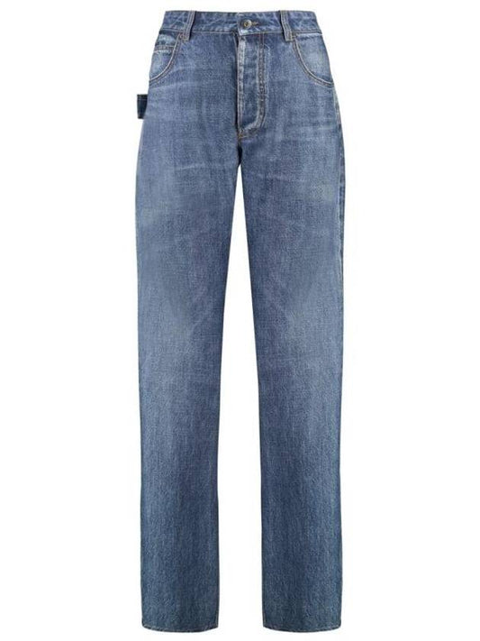 Bottega Veneta Straight Denim Jeans Blue
