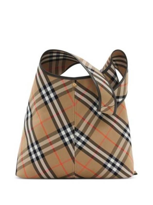 Burberry Check Large Shoulder Bag Sand