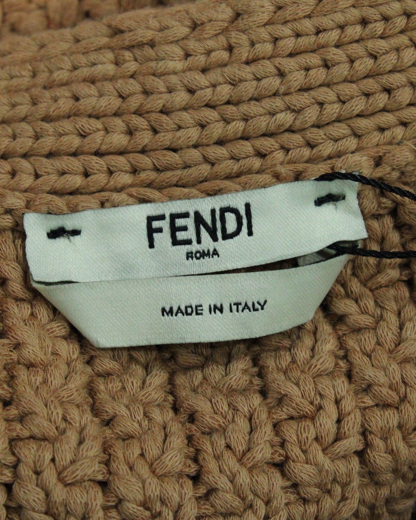 Fendi Chunky Stripe Boyfriend Cardigan in Brown Cotton