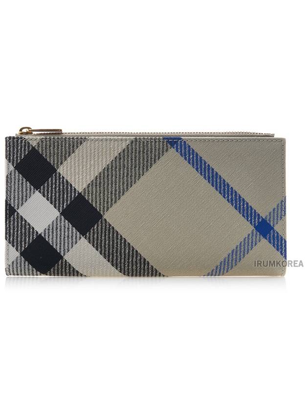Burberry Check Bifold Long Wallet Lichen