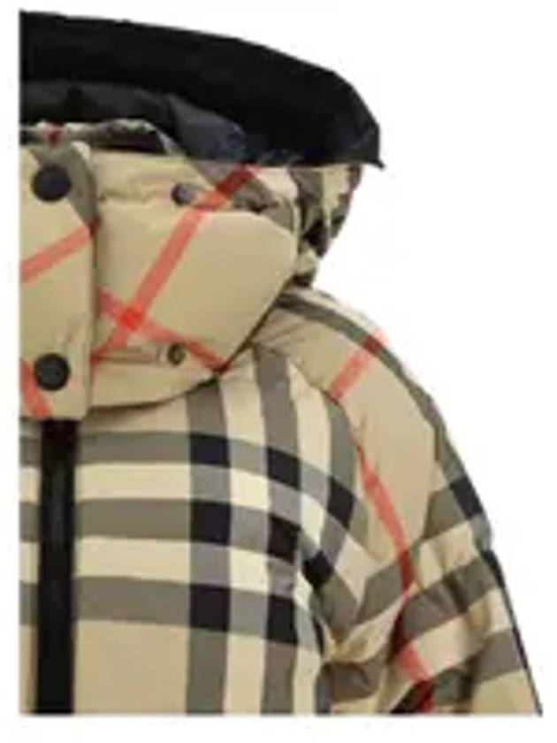 Burberry Women's Detachable Check Hooded Padding Archive Beige