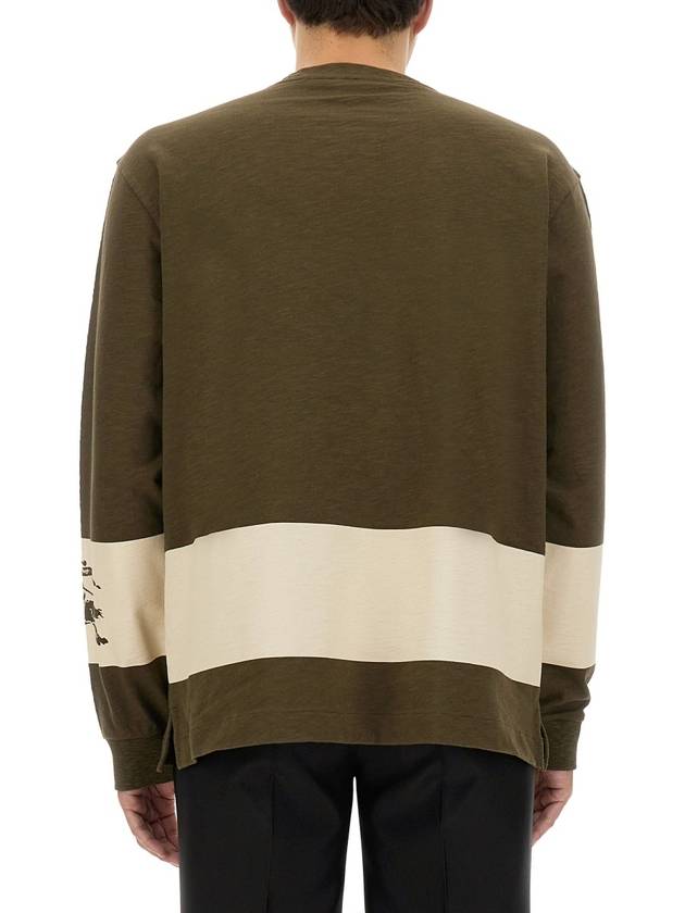Burberry EKD Print Striped Cotton Sweatshirt Loch