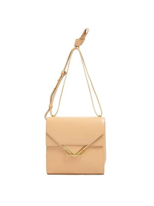 Bottega Veneta Clip Shoulder Bag Beige