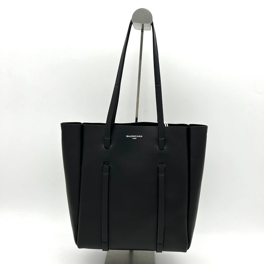 BALENCIAGA Veau Baltimore Double Sided Small Everyday Tote Gris Fossile Black LA30024