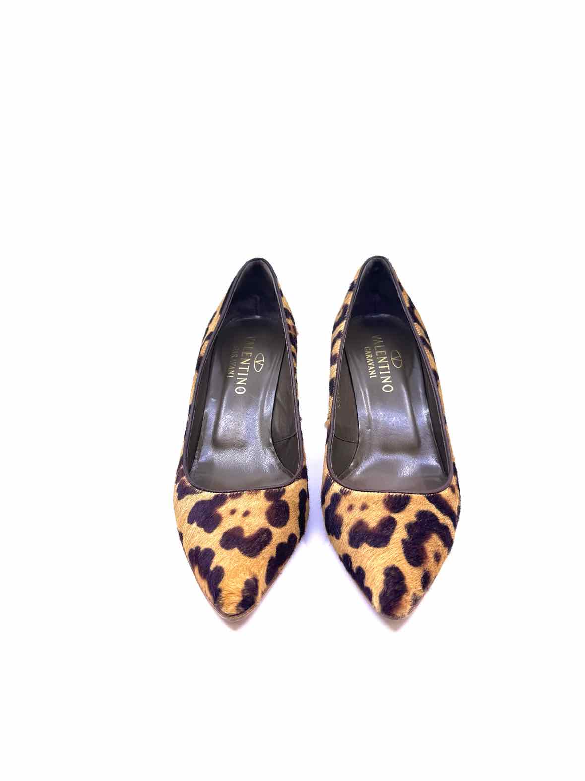 VALENTINO Size 9 Brown PONY HAIR Cheetah print Pumps