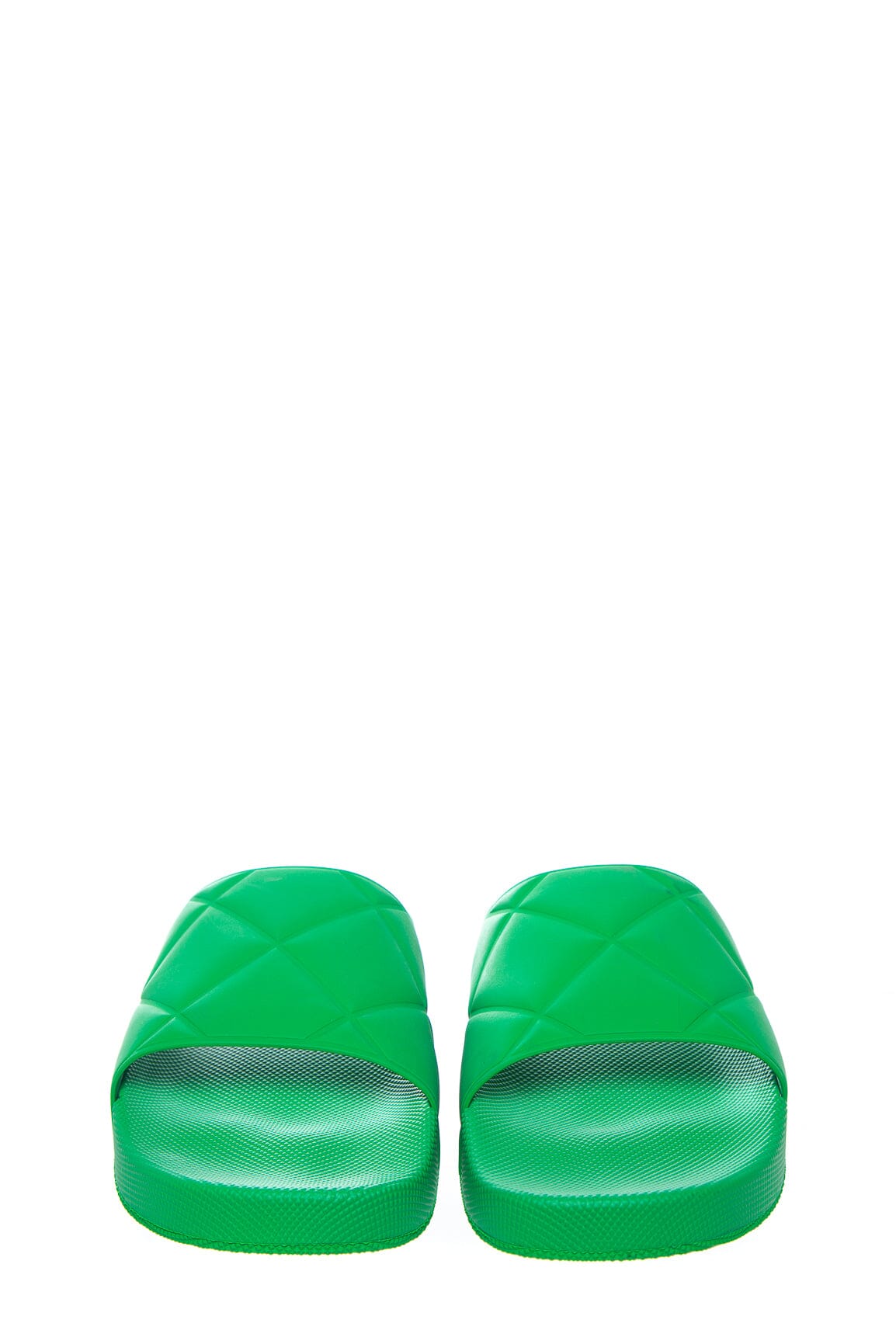 Bottega Veneta Green Rubber Slides SZ 40