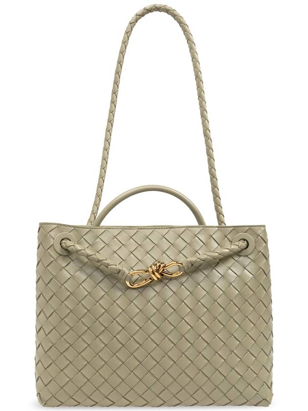 Bottega Veneta Andiamo Medium Tote Bag Travertine