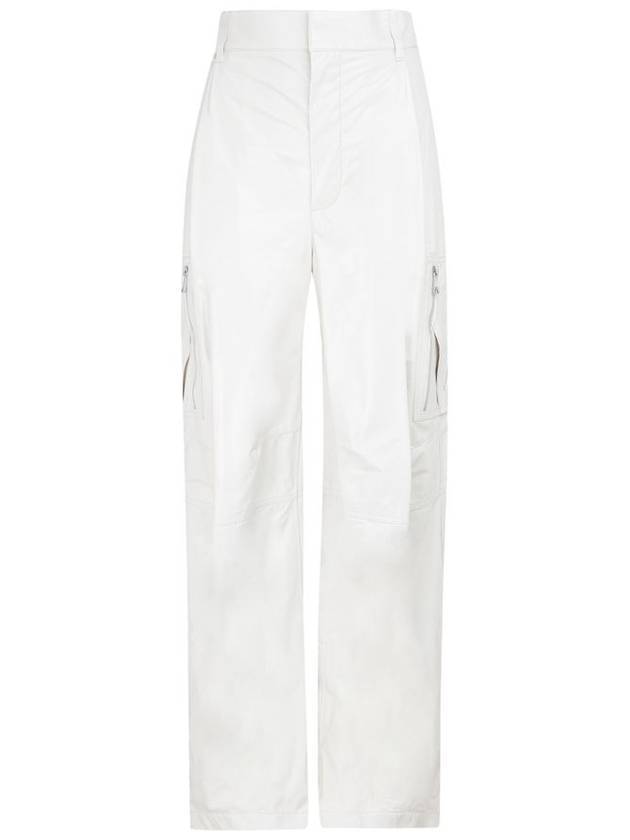 Bottega Veneta Calfskin Cargo Pants White