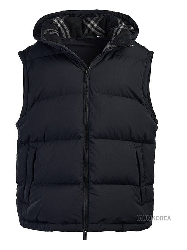 Burberry Logo Patch Detachable Sleeve Down Padding Black