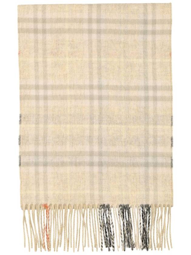 Burberry Check Reversible Cashmere Scarf Sand Beige
