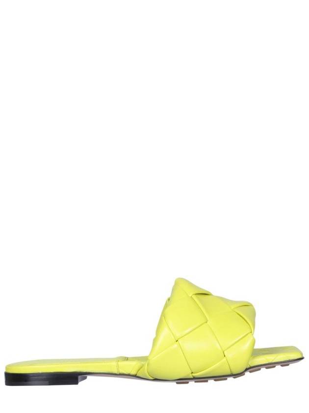Bottega Veneta Women's Lido Leather Slippers Kiwi